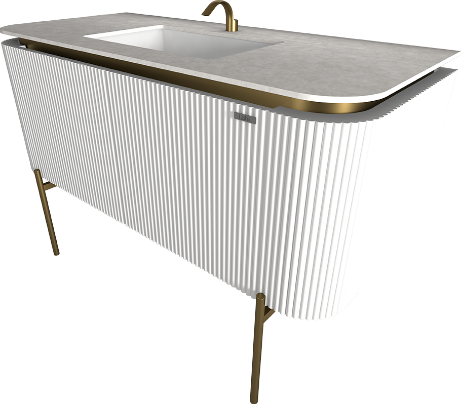 Crocky White Vanity Unit