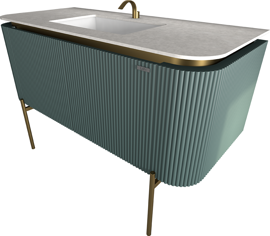 Crocky Jade Green Vanity Unit