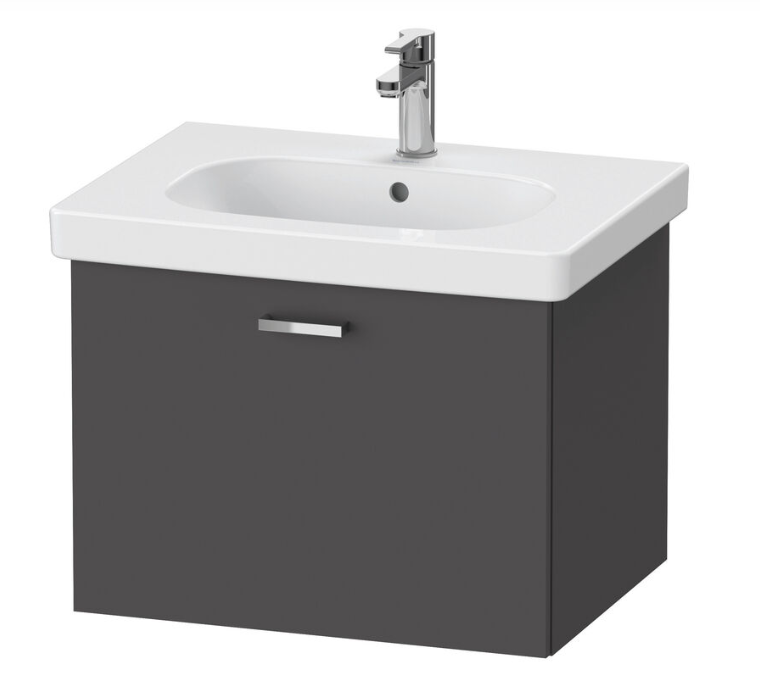 Duravit Xbase Vanity Unit Wall-Mounted Graphite Matt 60