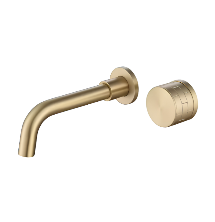 Culinan Brushed Gold Built-in Wall-Mounted Basin Faucet