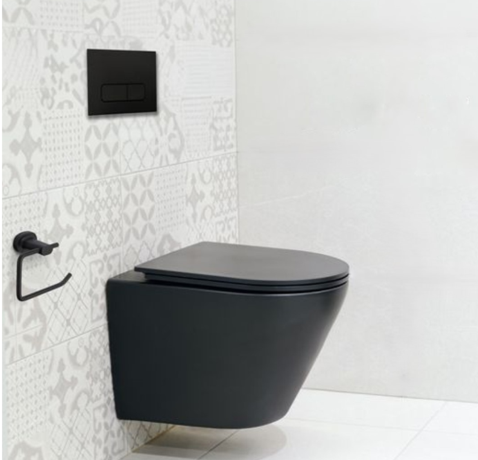 COAL WALL HUNG PAN RND MATT BLACK
