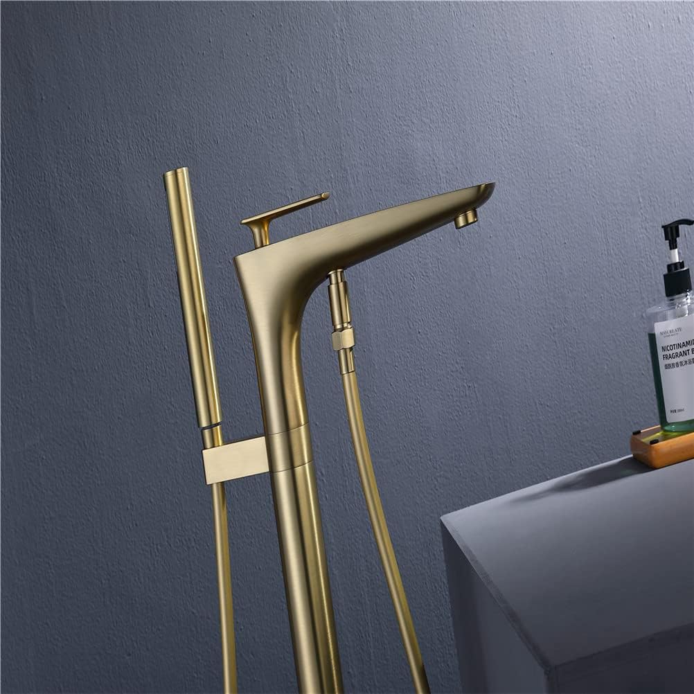 Valentina Freestanding Bath Faucet Brushed Gold